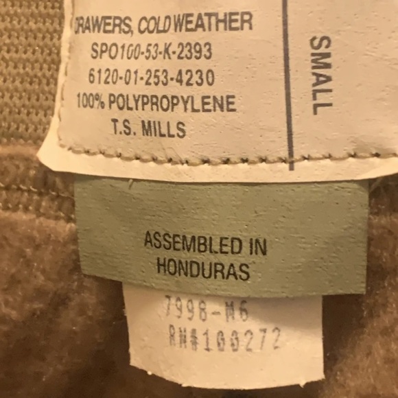 Tru Spec Cold Weather Drawers, Thermal Bottoms Sleepwear Pants, Mens Size Small - Picture 9 of 9